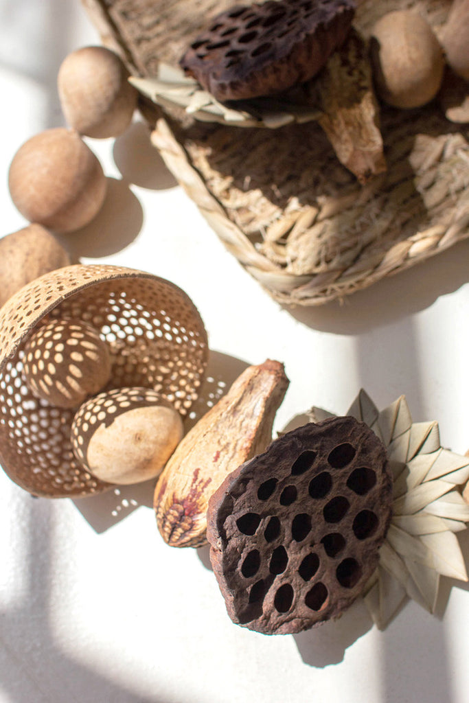 Mixed Dried Botanical Garland, set of 2 - Bombay Mercantile