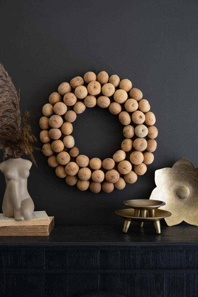 Gourd Ball Wreath - Bombay Mercantile