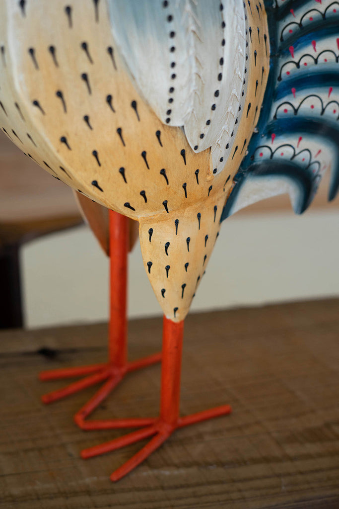 Painted Iron Rooster - Bombay Mercantile