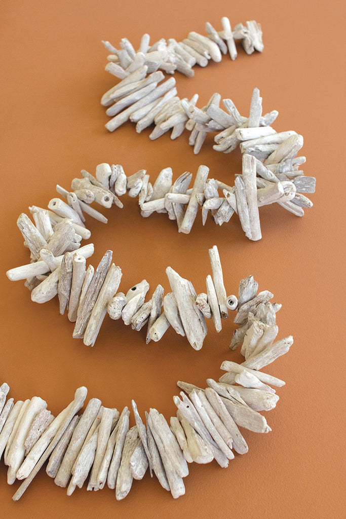 Whitewash Driftwood Garland, Set of 2 - Bombay Mercantile
