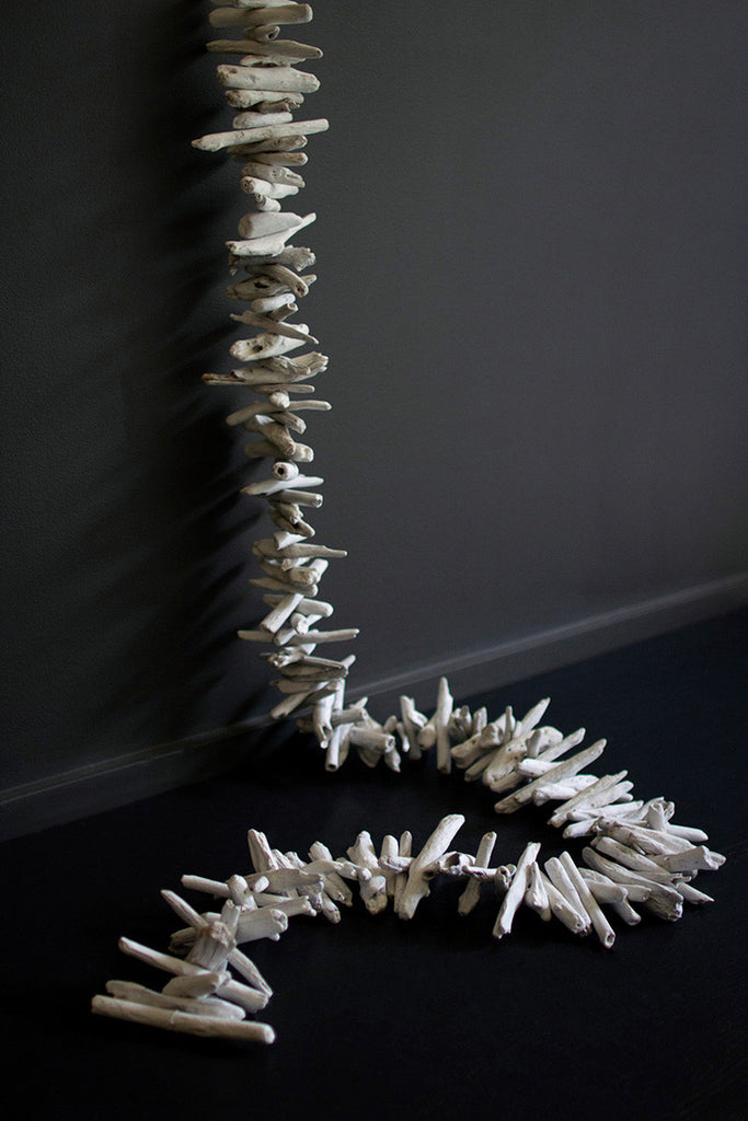 Whitewash Driftwood Garland, Set of 2 - Bombay Mercantile