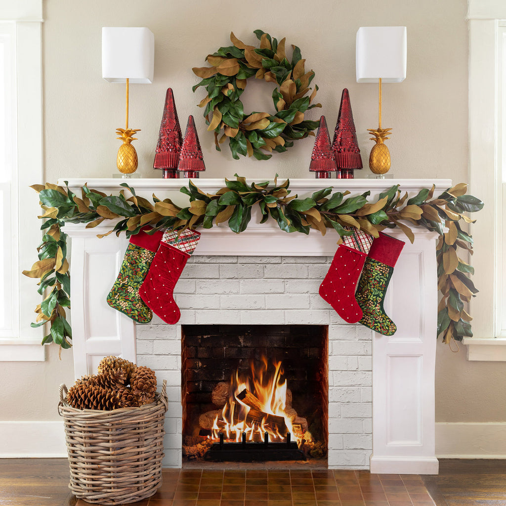Festive Red Glass Lighted Christmas Tree, 18 in. - Bombay Mercantile
