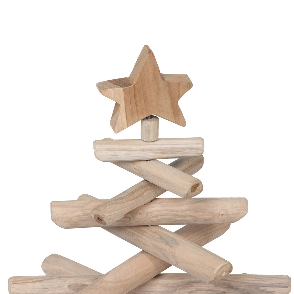 Rustic Teak Wood Christmas Tree, 25 in. - Bombay Mercantile