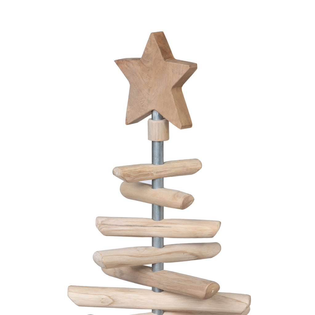 Rustic Teak Wood Christmas Tree, 60 in. - Bombay Mercantile