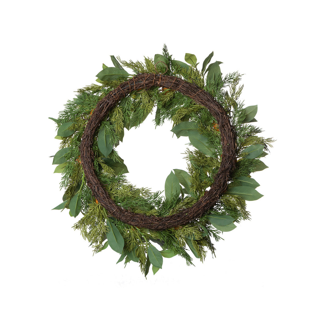 Orange Blossom and Cedar Wreath - Bombay Mercantile