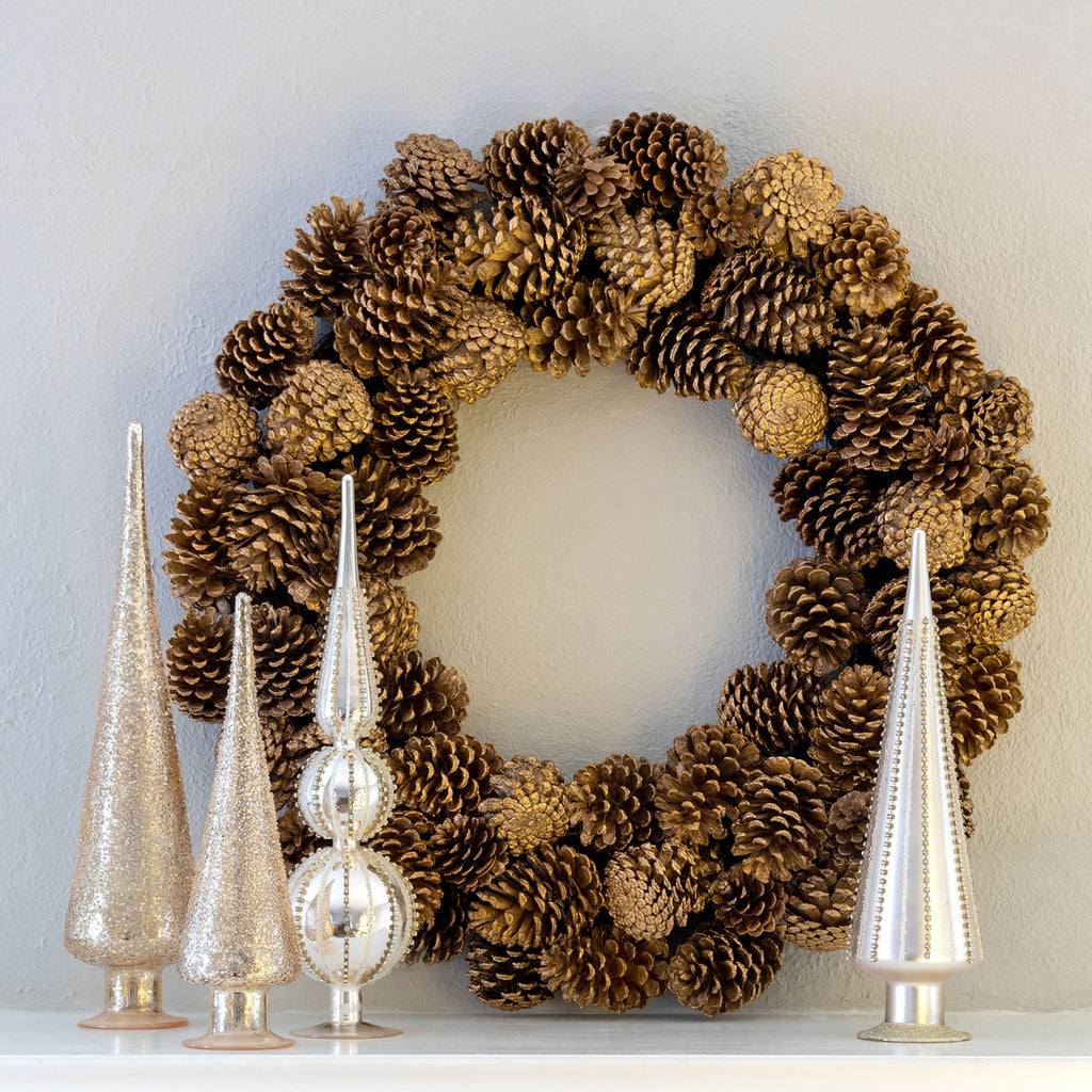 Mixed Pine Cone Wreath - Bombay Mercantile