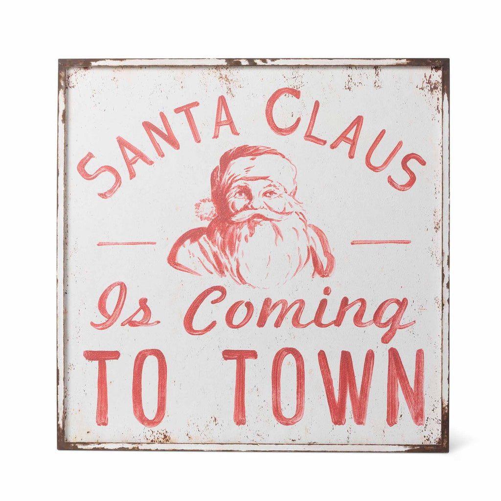 Santa Claus Square Iron Plaque - Bombay Mercantile