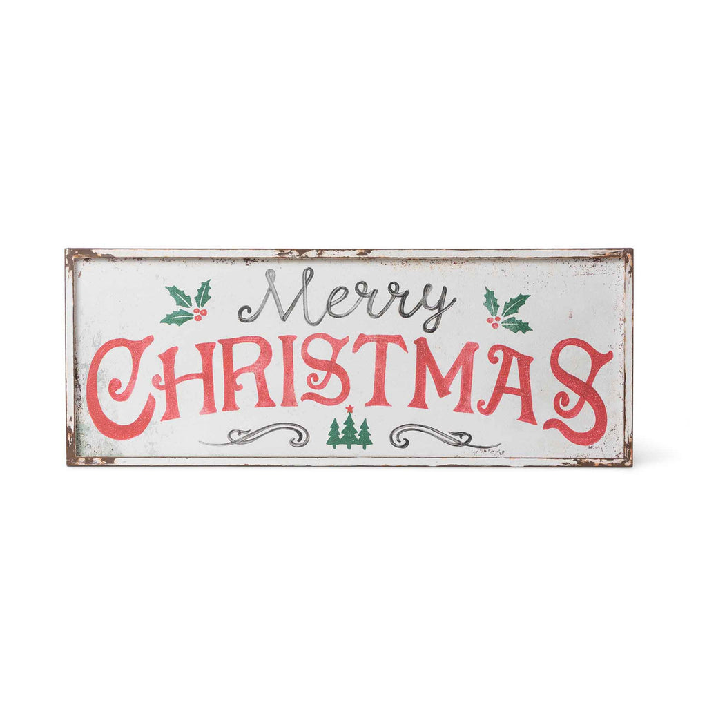 Merry Christmas Iron Plaque - Bombay Mercantile