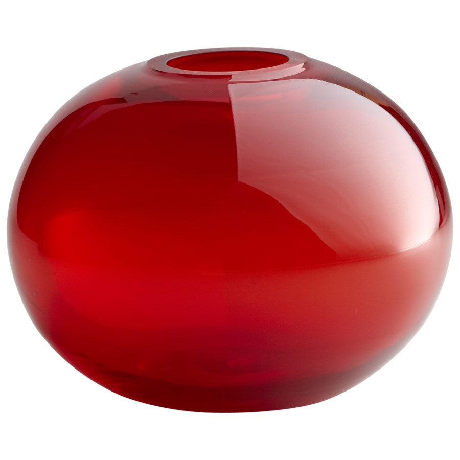 Red circular vase - The Nifty Decor