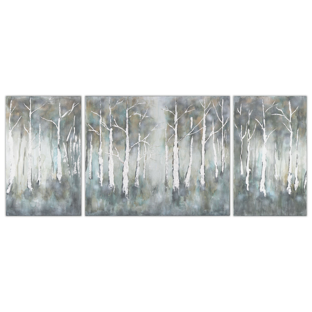 Three piece hand painted forest, Set of 3 - The Nifty Decor