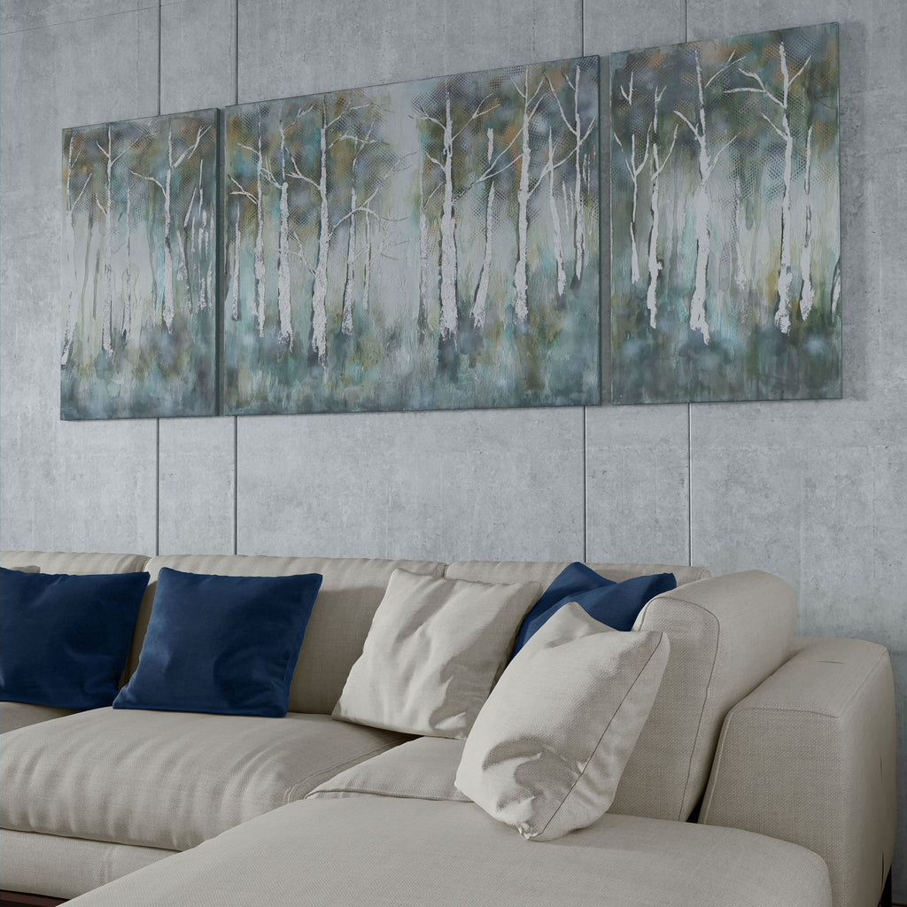 Three piece hand painted forest, Set of 3 - The Nifty Decor