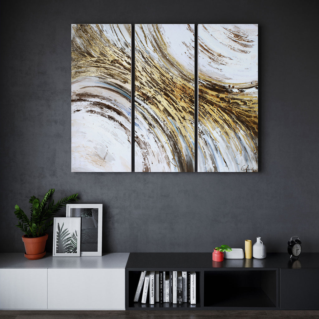 Set of 3 abstract wall art - The Nifty Decor