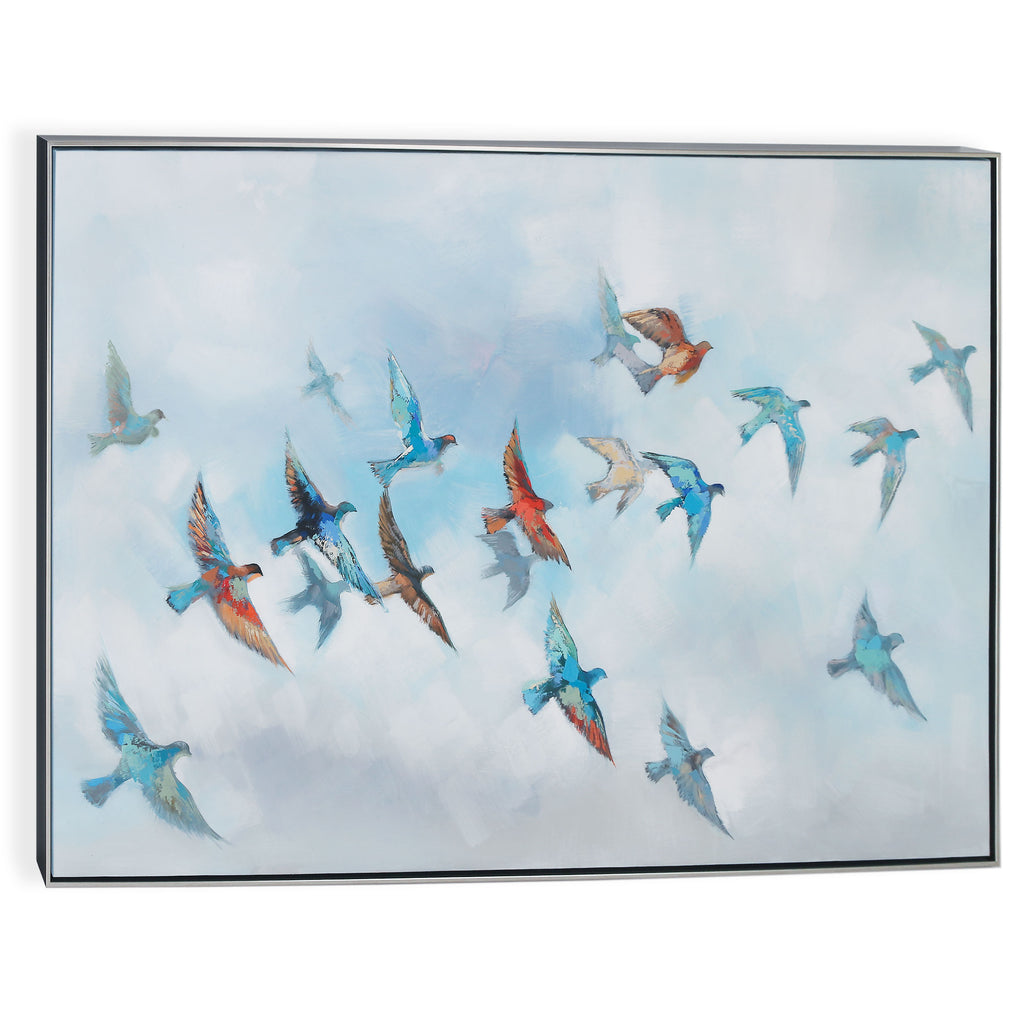 Flying birds hand made wall art - The Nifty Decor