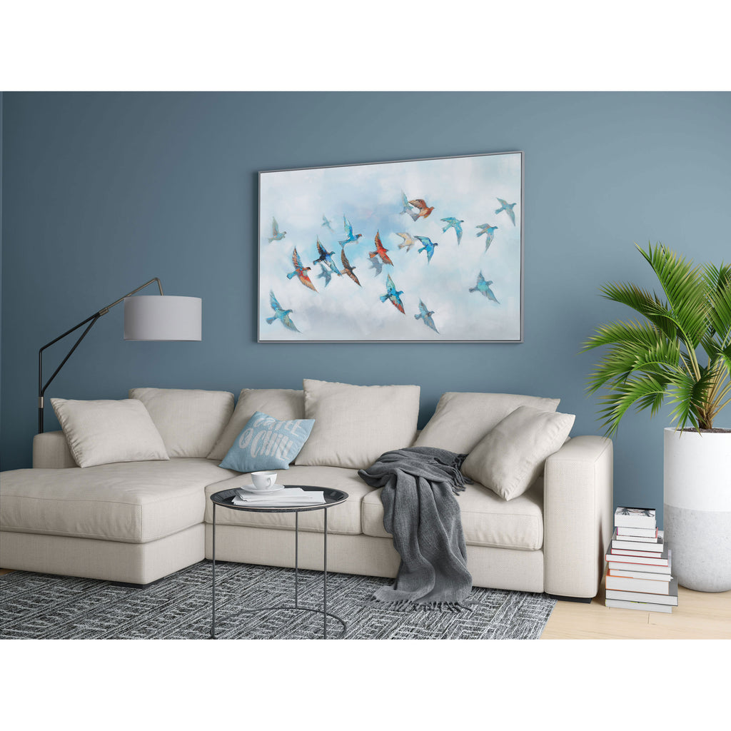 Flying birds hand made wall art - The Nifty Decor
