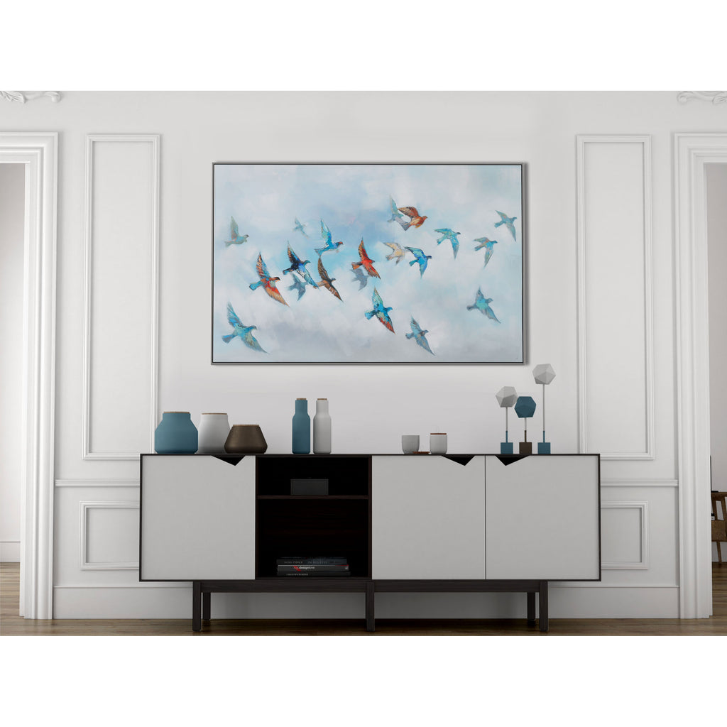 Flying birds hand made wall art - The Nifty Decor