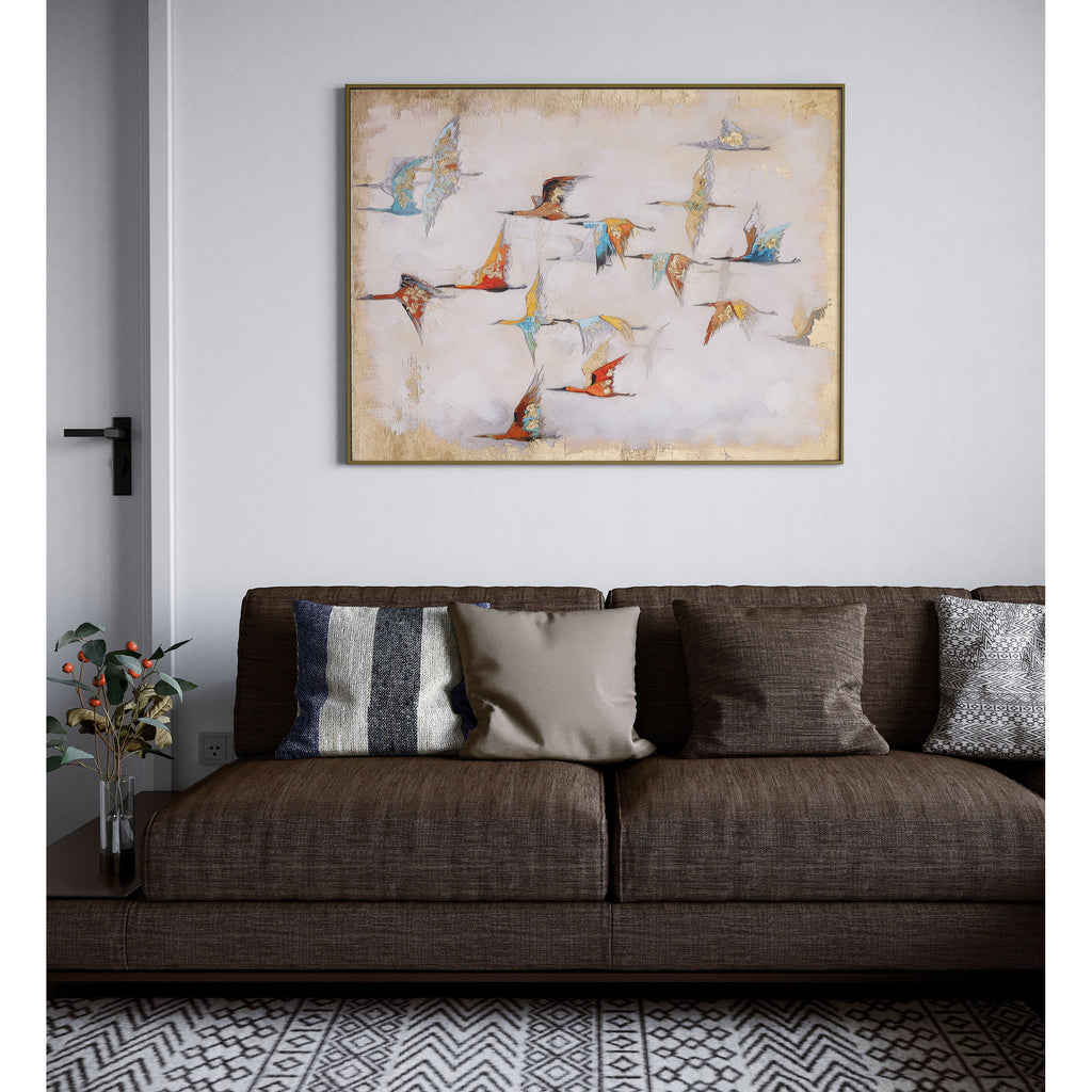Hand painted Flock of birds - The Nifty Decor