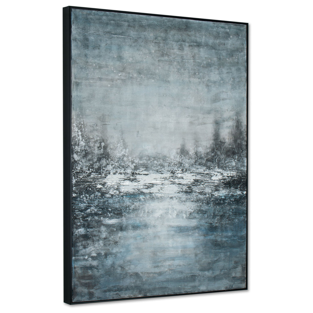 Winter's River hand painting - The Nifty Decor