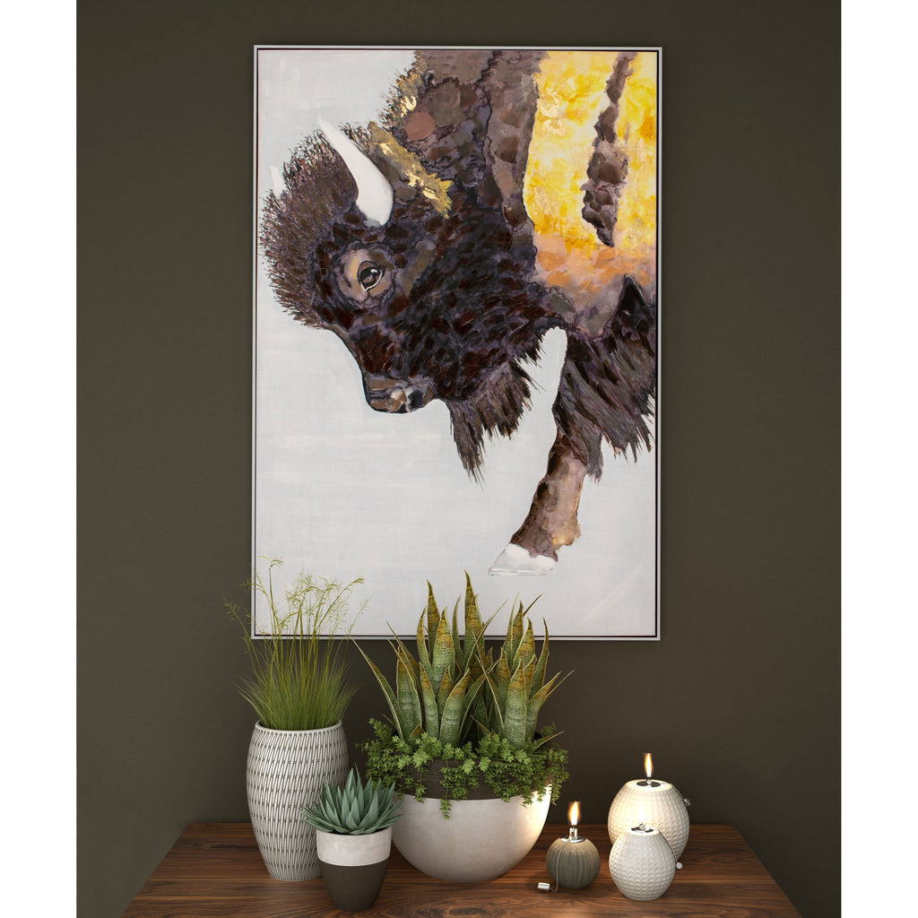 Contemporary buffalo wall art - The Nifty Decor