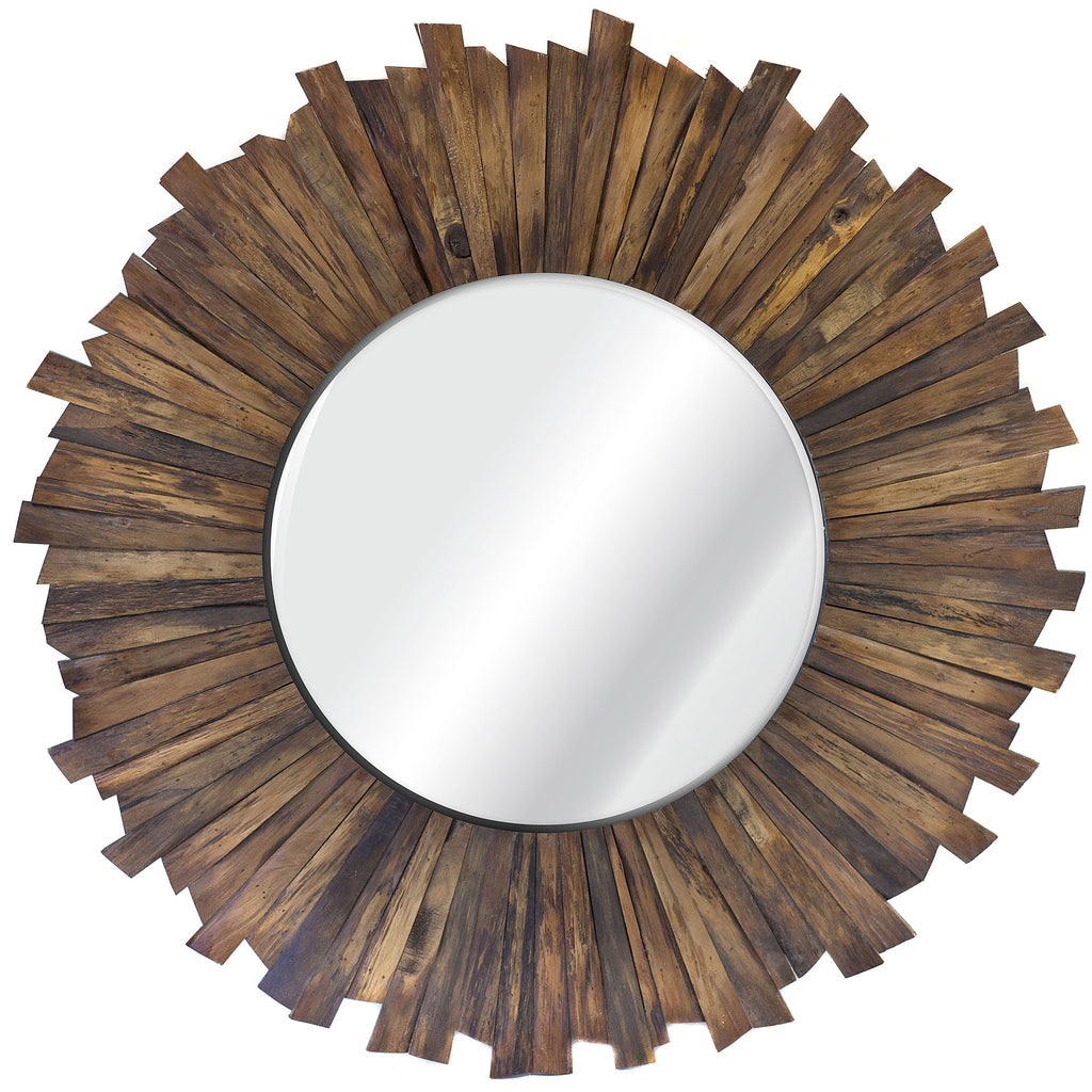 Reclaimed wood frame mirror - The Nifty Decor