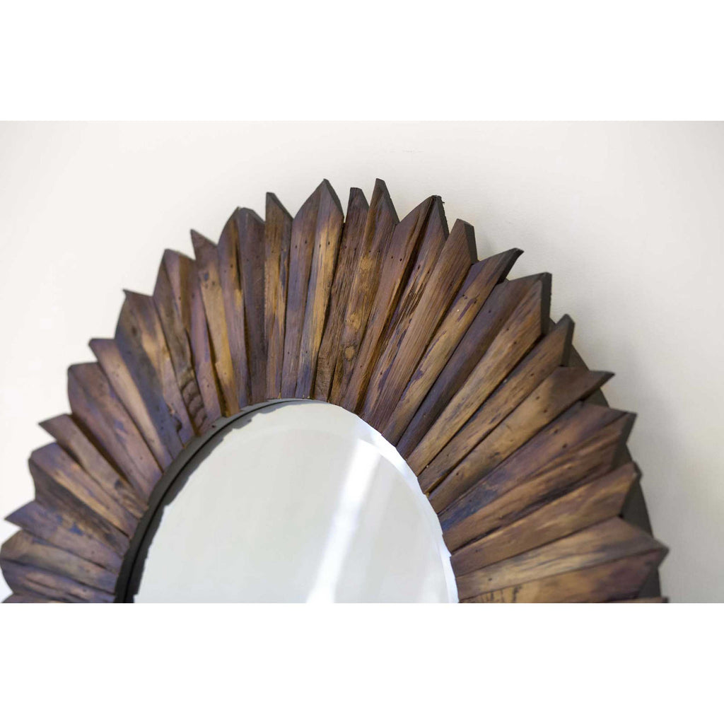 Reclaimed wood frame mirror - The Nifty Decor