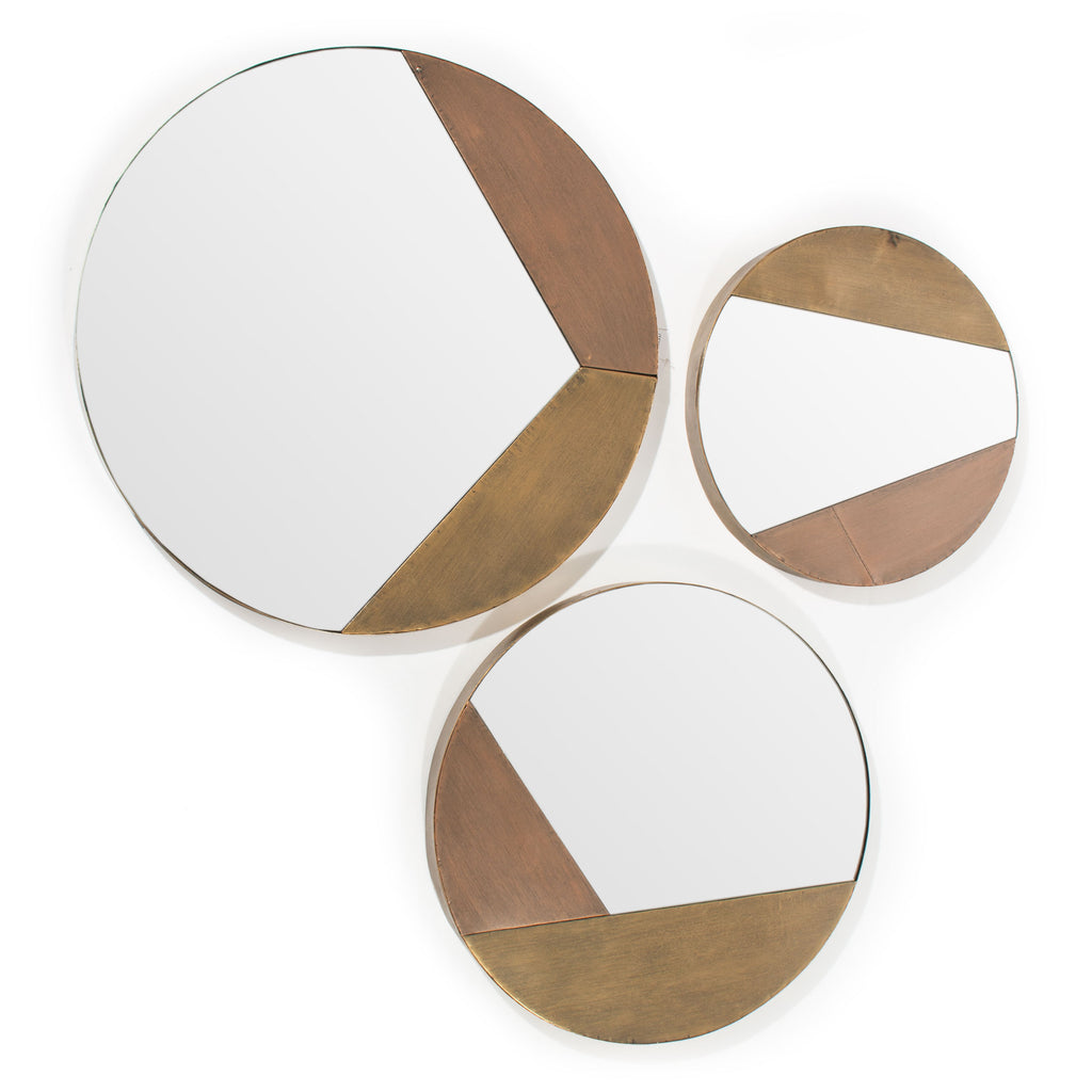 Mixed metal Mirrors, Set of 3 - The Nifty Decor