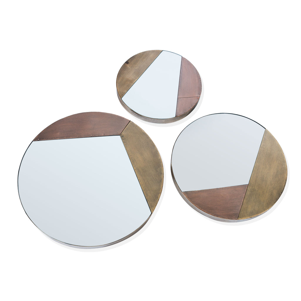 Mixed metal Mirrors, Set of 3 - The Nifty Decor