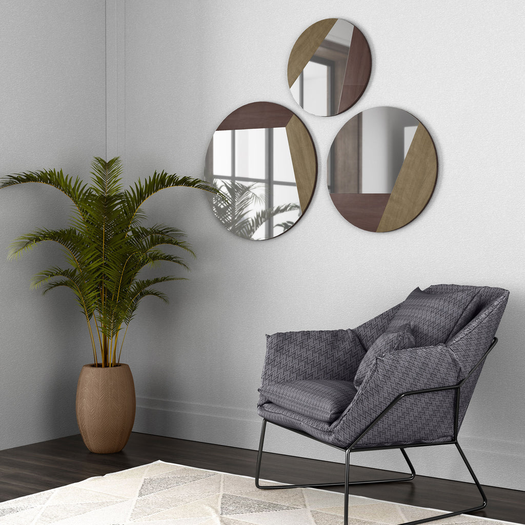 Mixed metal Mirrors, Set of 3 - The Nifty Decor
