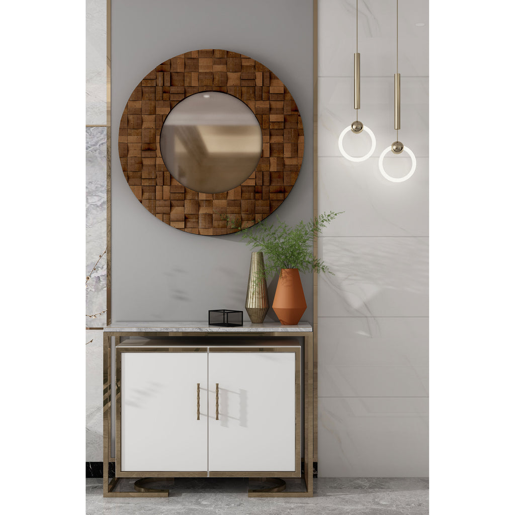 Natural wood mirror - The Nifty Decor