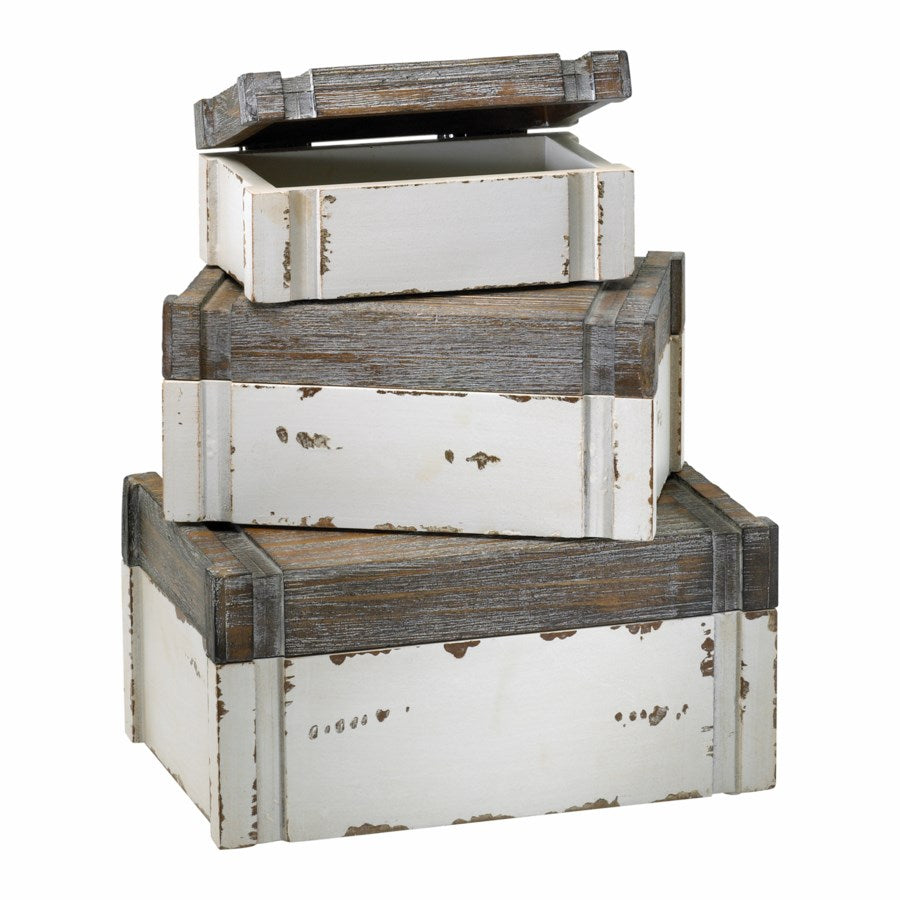 White and Gray nesting boxes. - The Nifty Decor