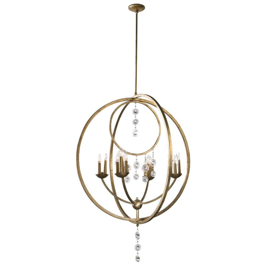 16-light silver leaf chandelier - The Nifty Decor
