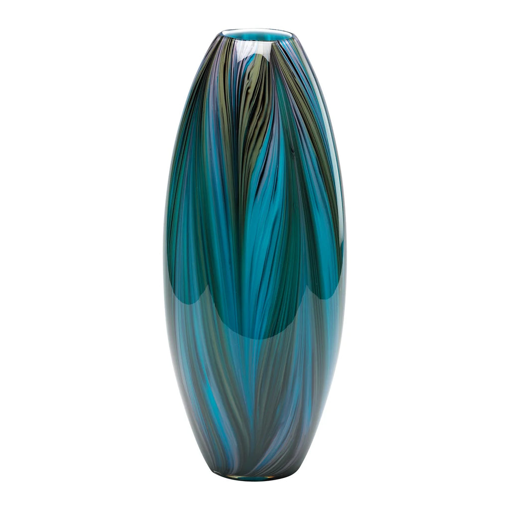 Peacock Glass Vase - Bombay Mercantile