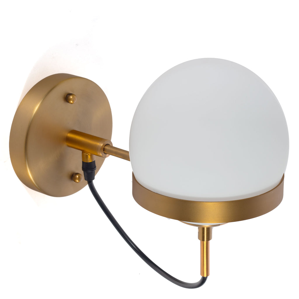 Opaque glass globe Sconce - The Nifty Decor