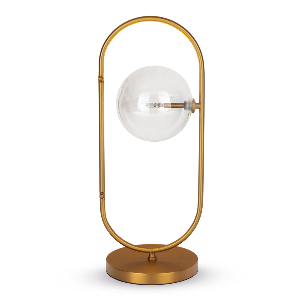 Clear glass globe Table Lamp - The Nifty Decor