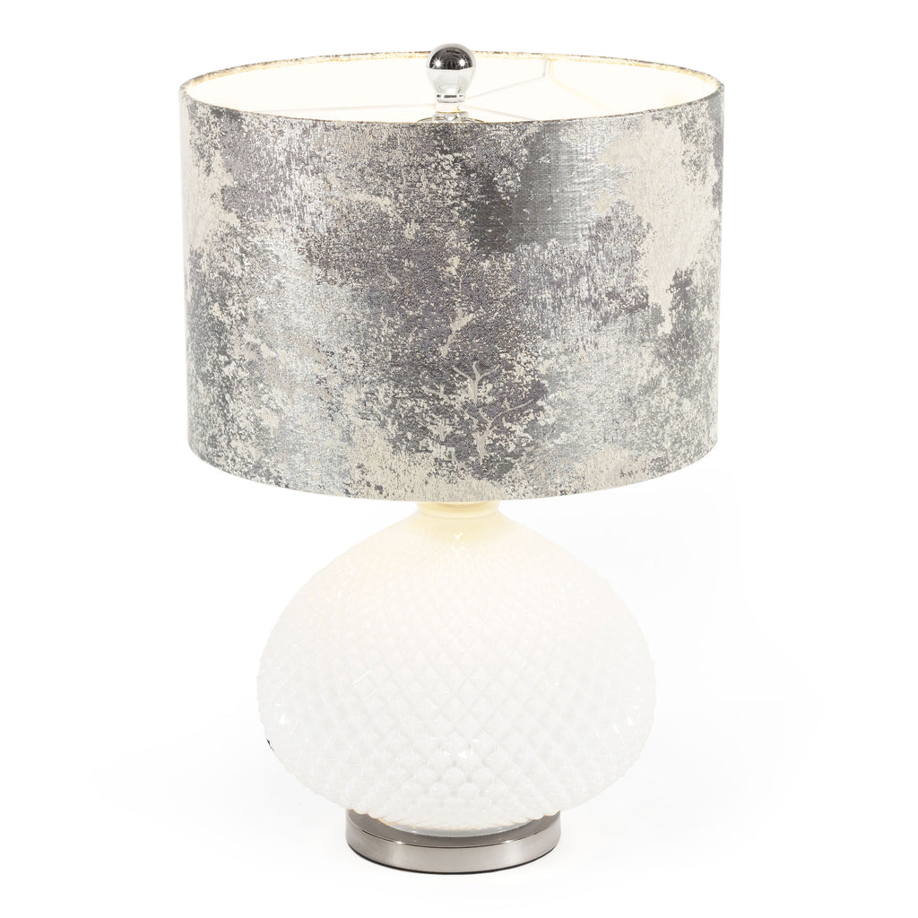 Textured round base Table Lamp - The Nifty Decor