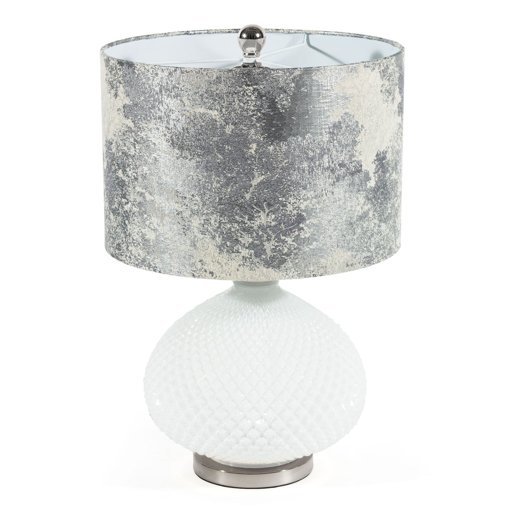 Textured round base Table Lamp - The Nifty Decor