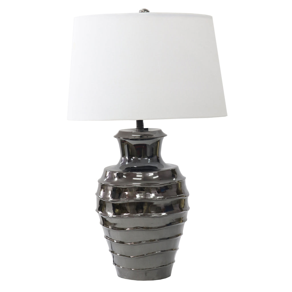 Ridged textured Table Lamp - The Nifty Decor