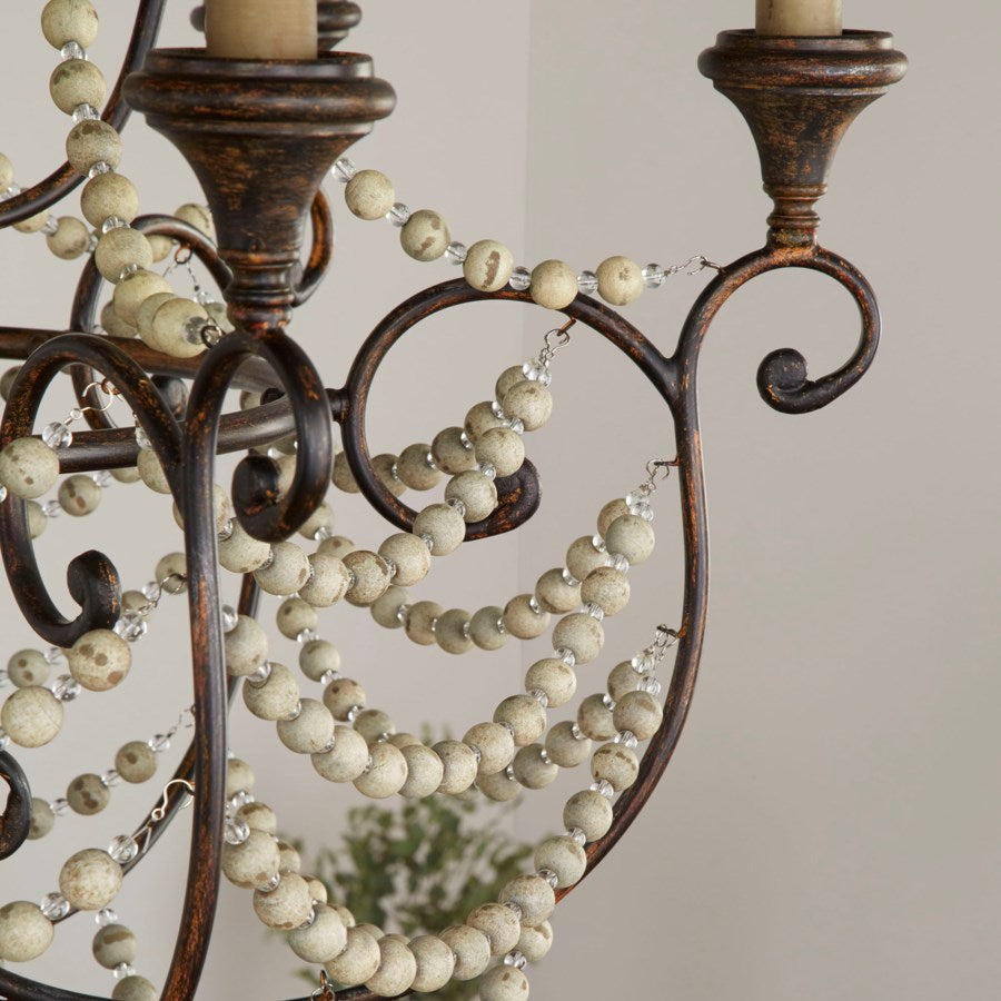 Nine-light antiqued chandelier - The Nifty Decor