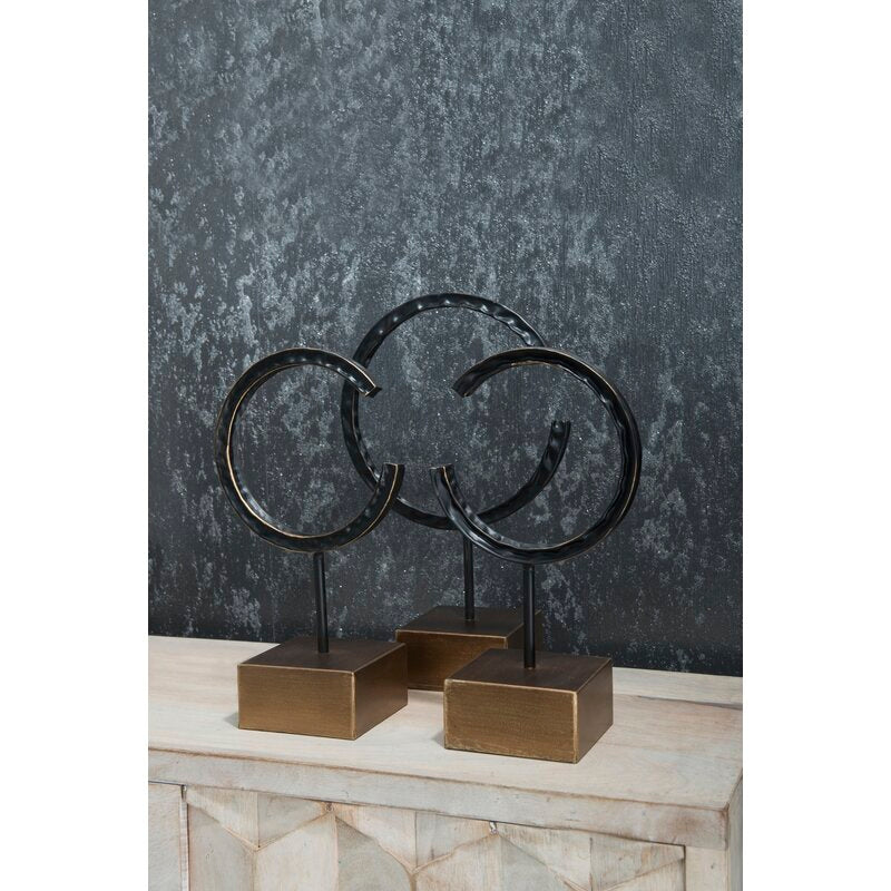 Tabletop Cooper textured sculptures, Set of 3 - The Nifty Decor