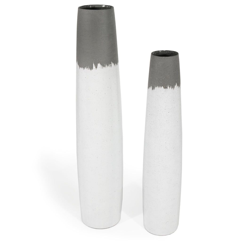 Two-tone concrete mimicking vase , Large - The Nifty Decor