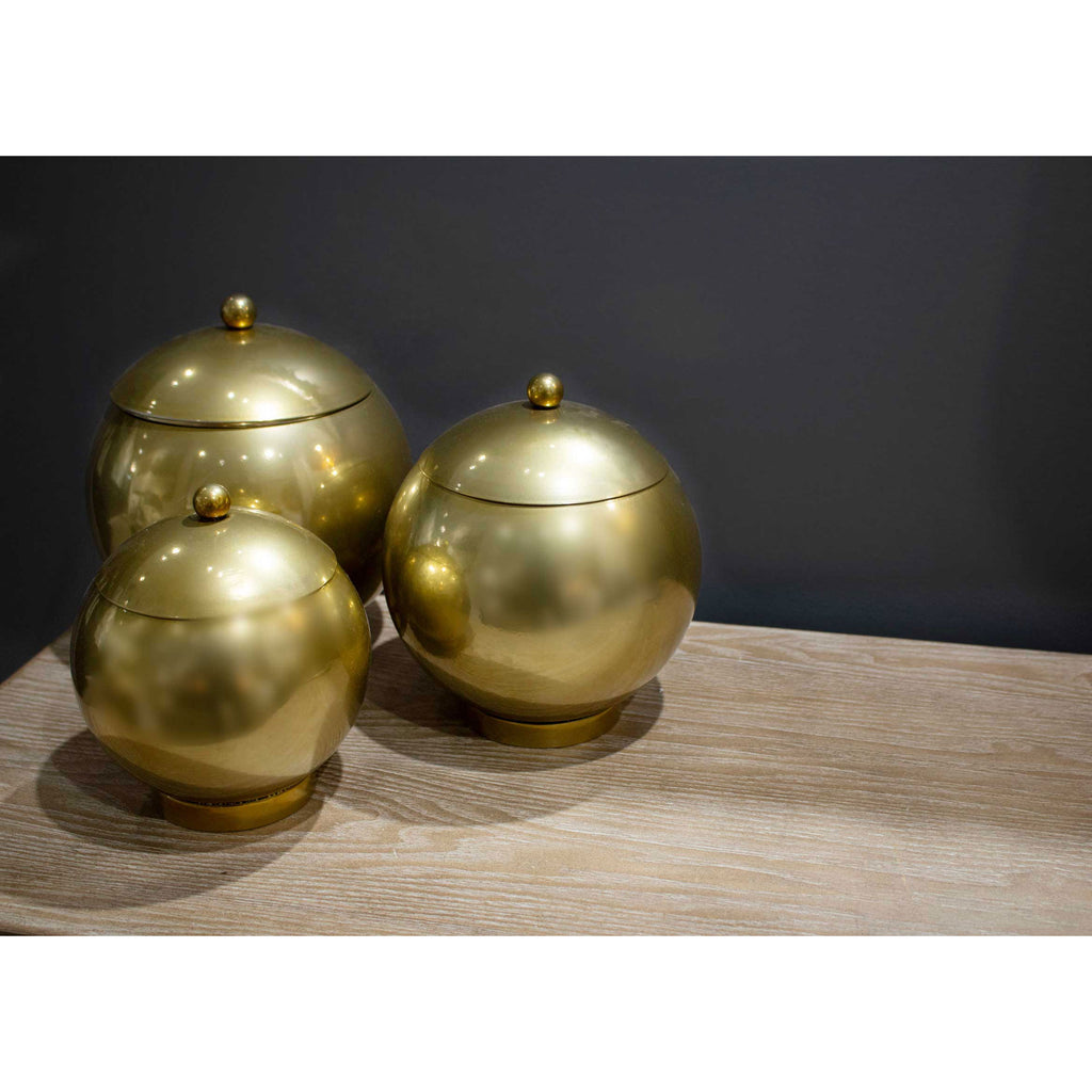 Decorative gold urn set of 3 - The Nifty Decor