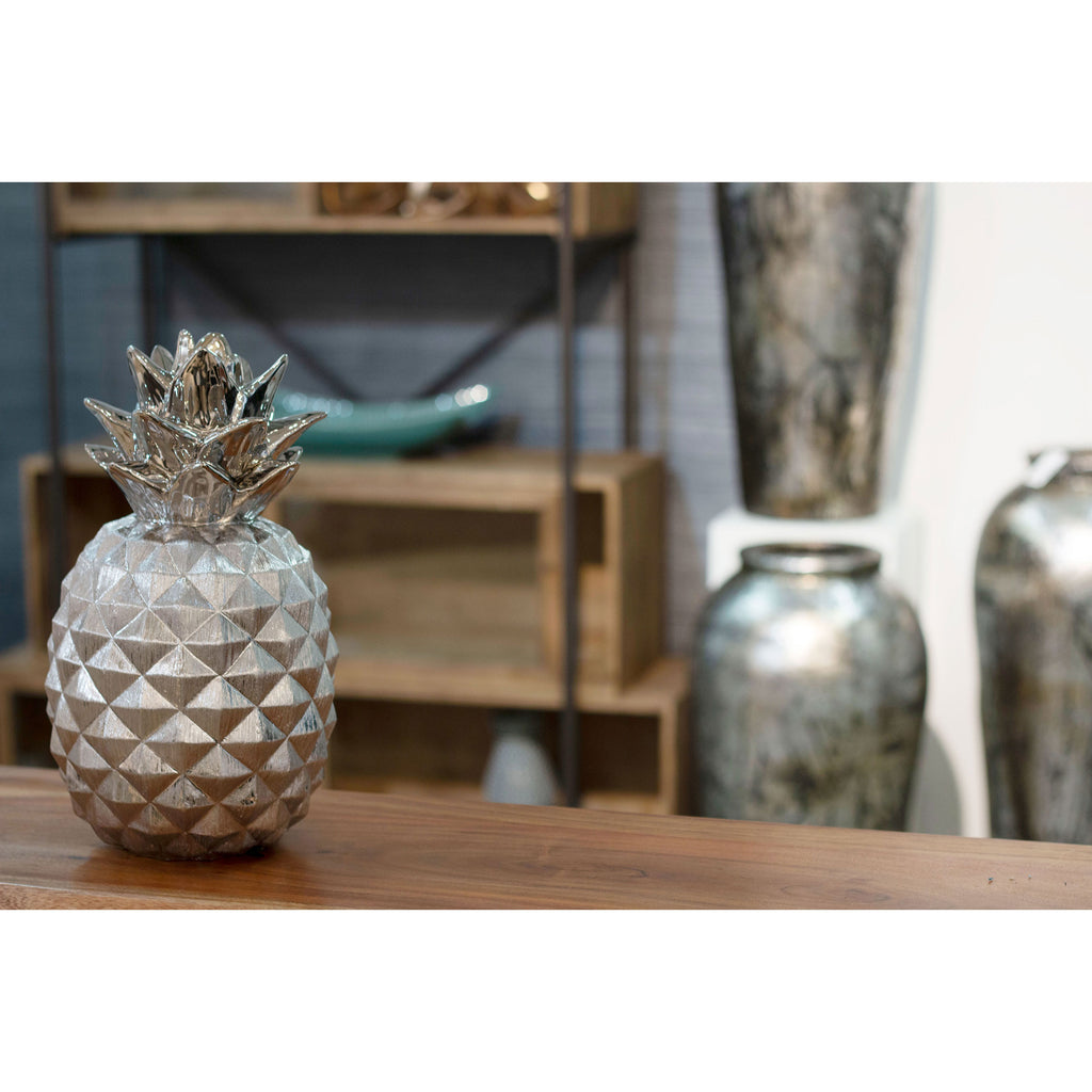 Silver finish sweet pineapple table decor - The Nifty Decor