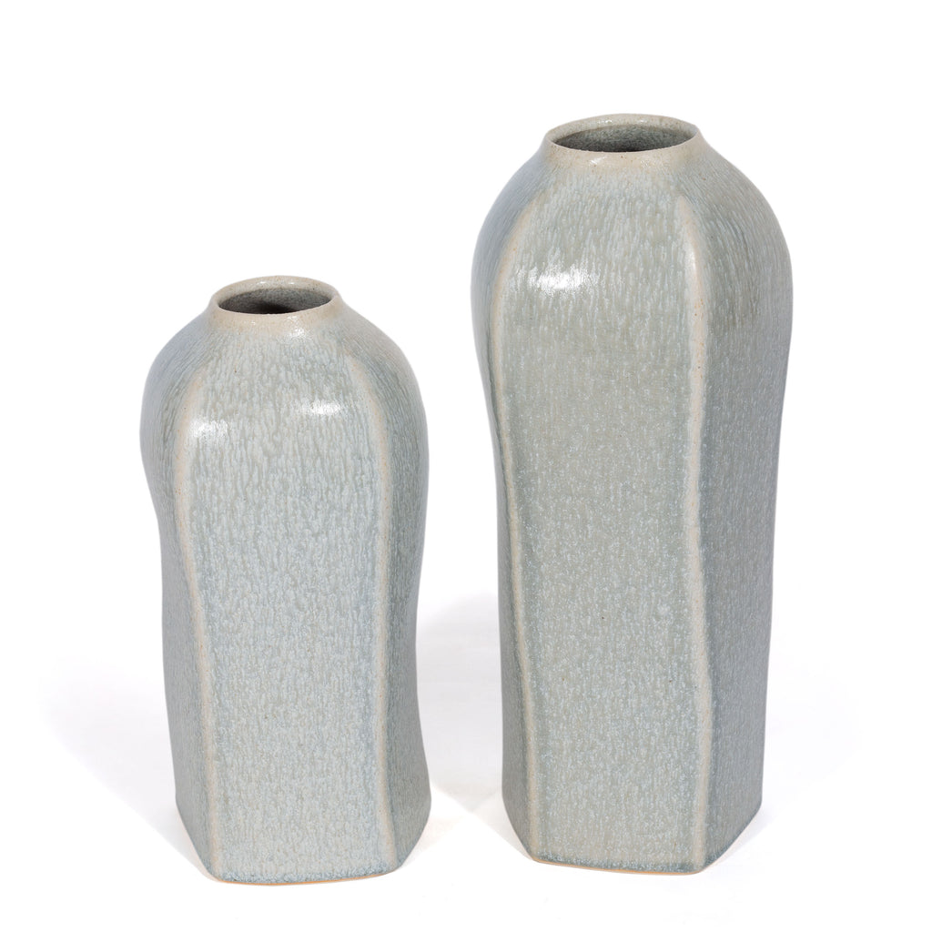 Soft blue ceramic floor vases Small - The Nifty Decor