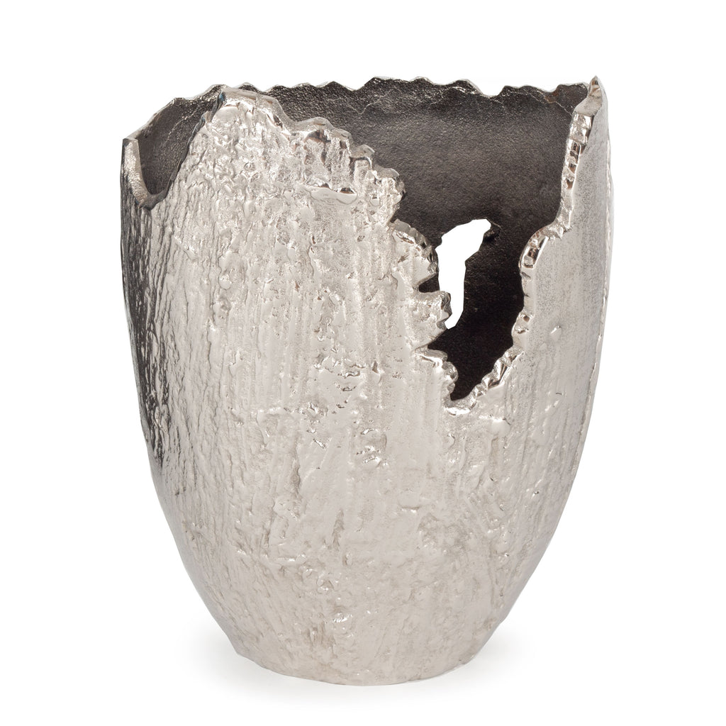 Nickel textured Vase, Small - The Nifty Decor