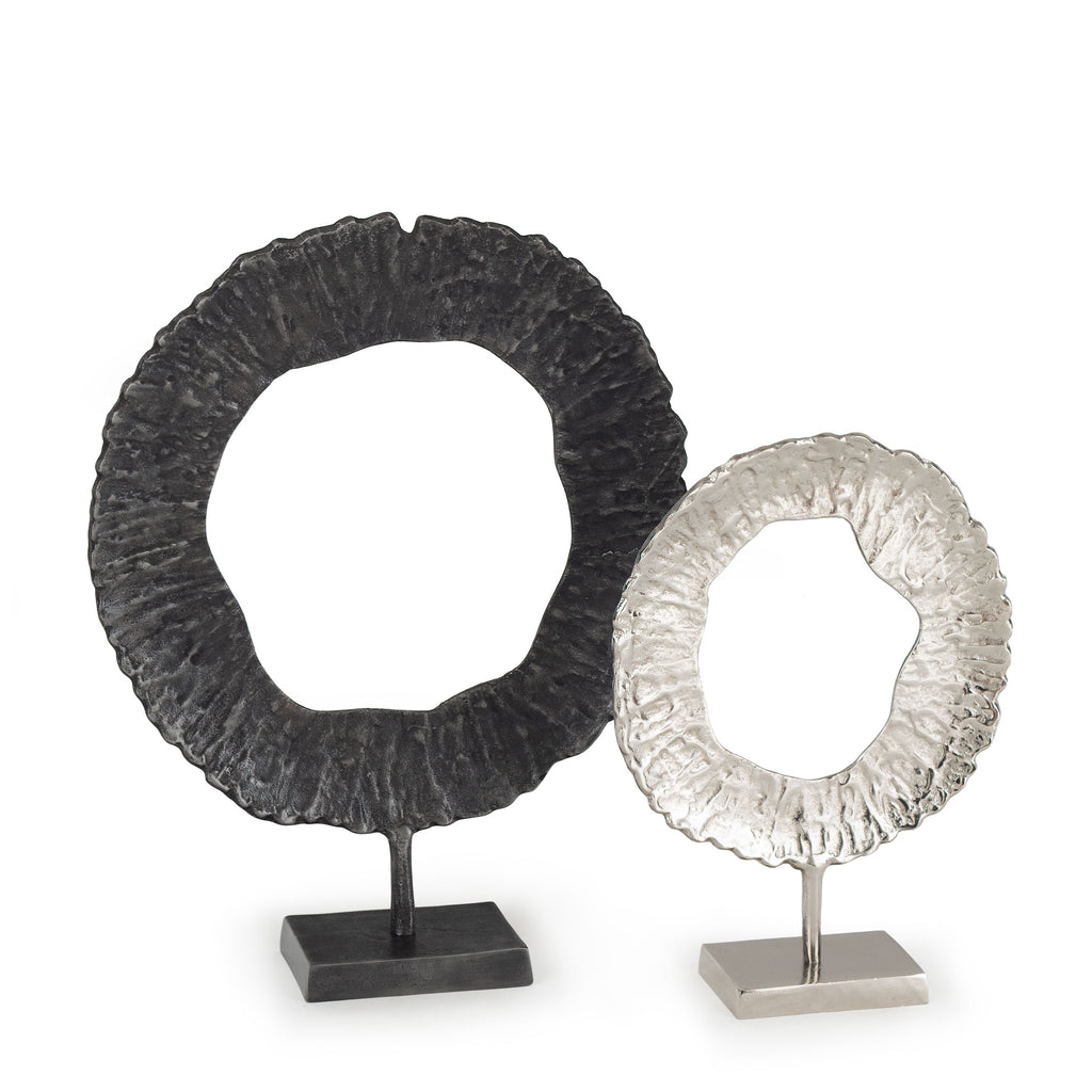 Grey decorative metal sculpture, Large - The Nifty Decor