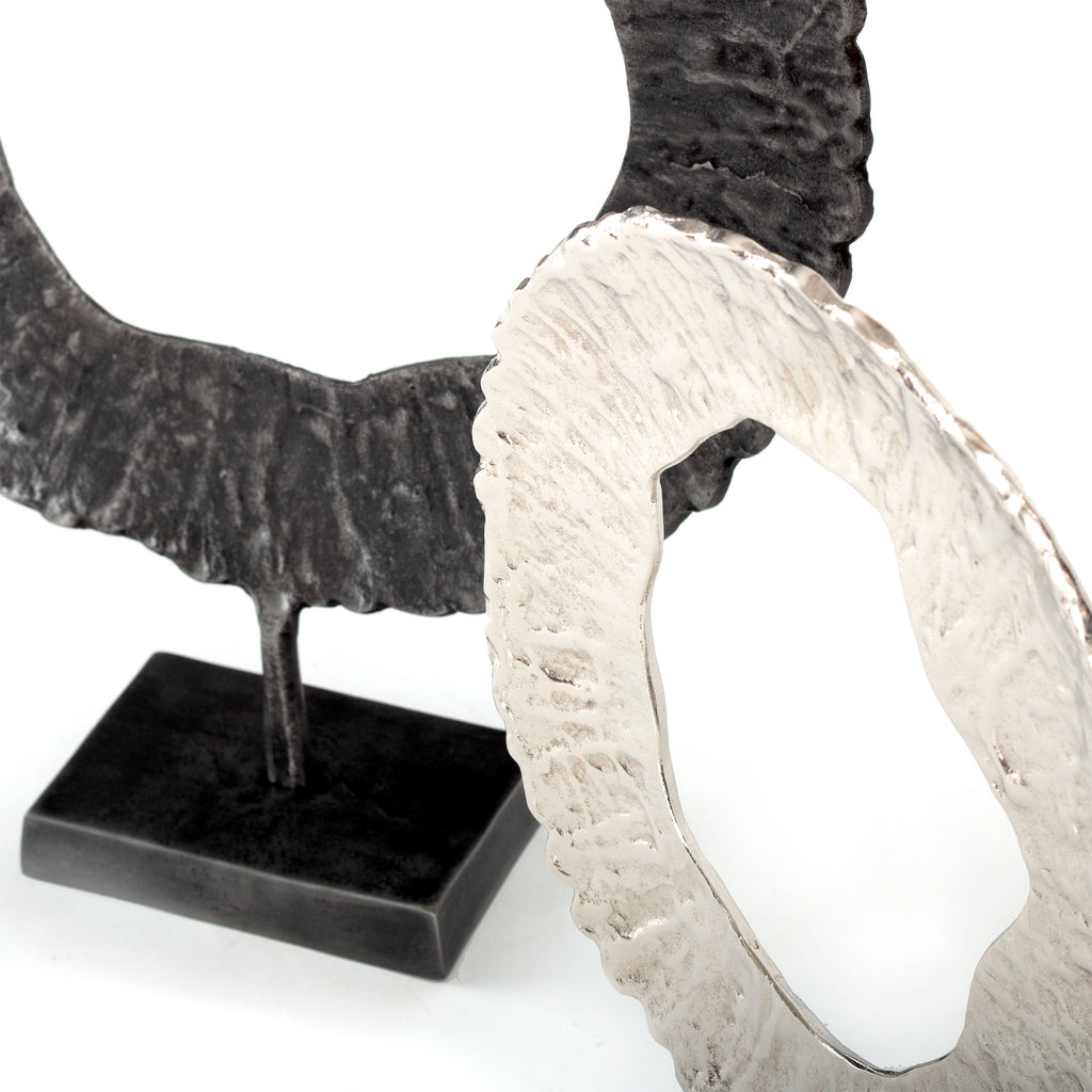 Grey decorative metal sculpture, Large - The Nifty Decor