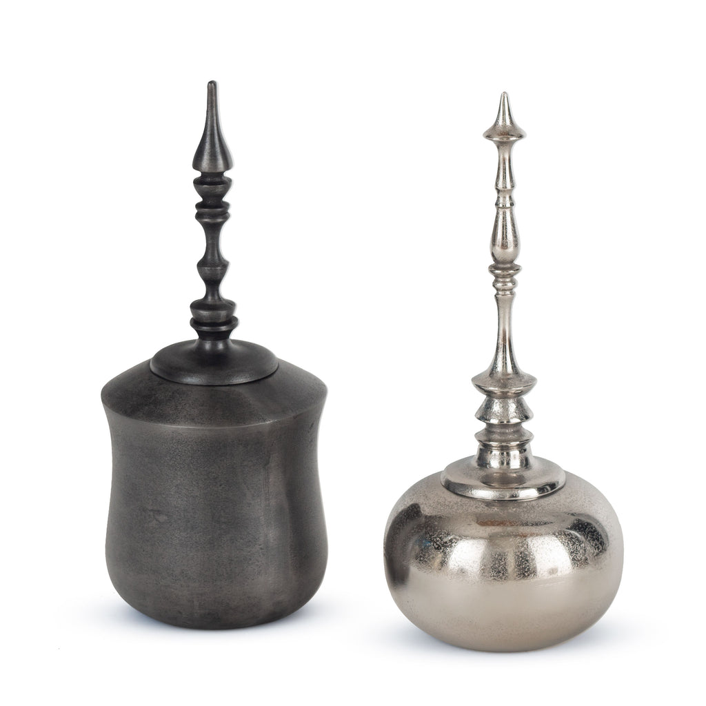 Solid metal decorative jar - The Nifty Decor