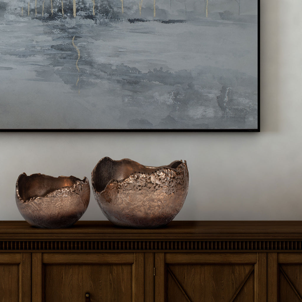 Copper finish Bowls, Set of 2 - The Nifty Decor