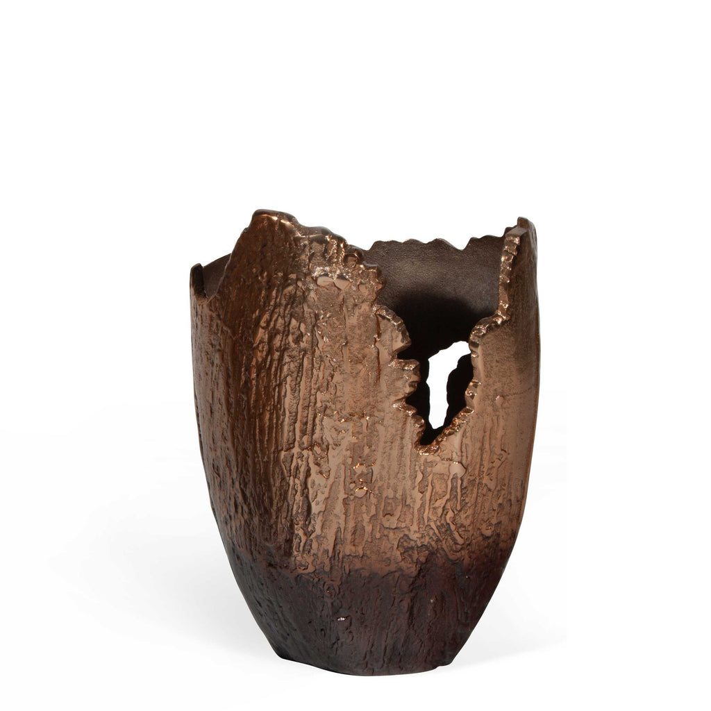 Copper textured Vase, Small - The Nifty Decor