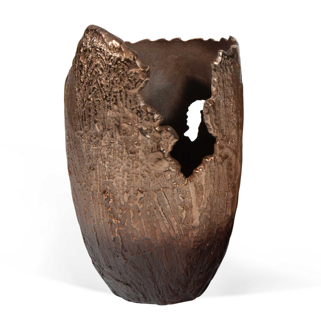 Textured copper finish Vases Large - The Nifty Decor