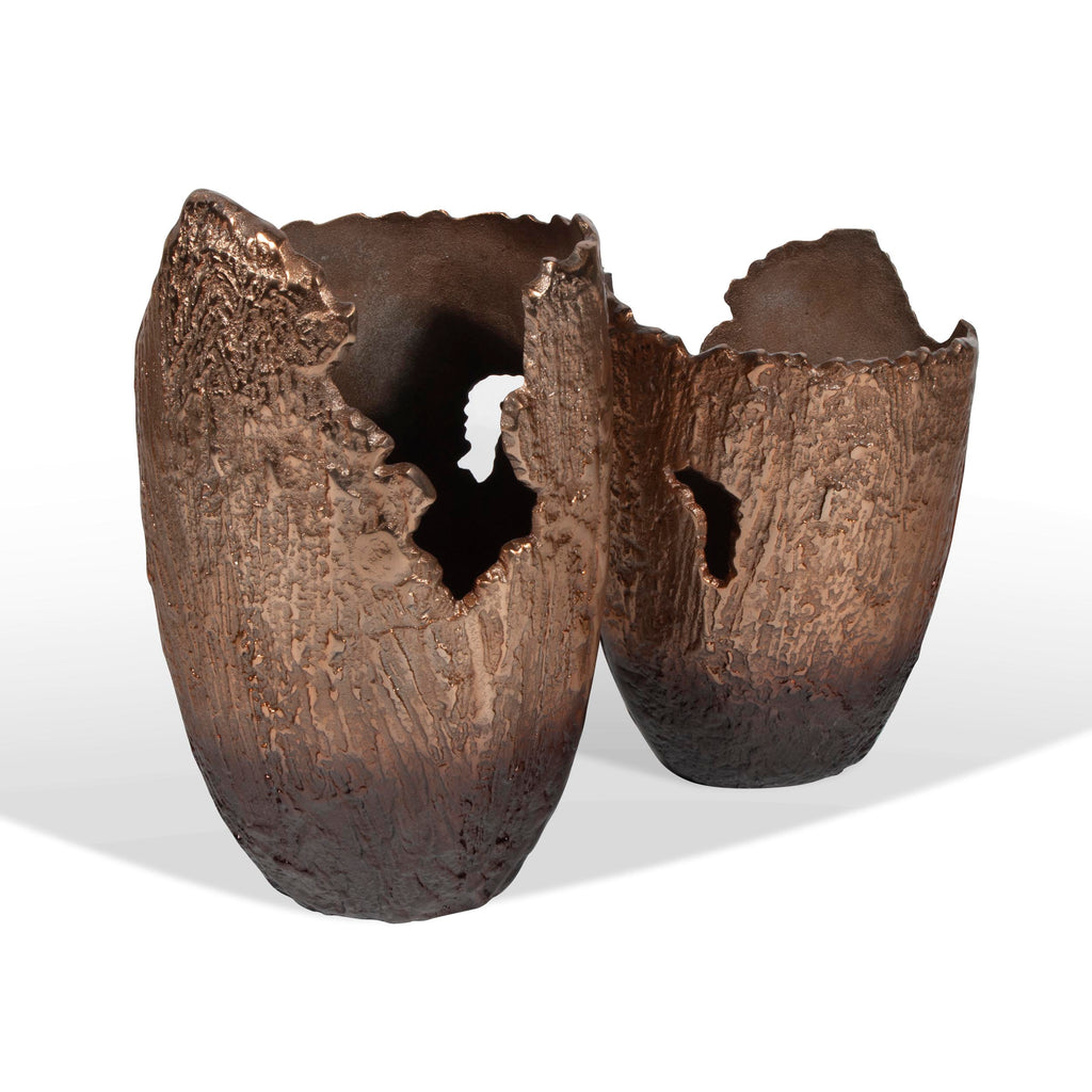 Textured copper finish Vases Large - The Nifty Decor